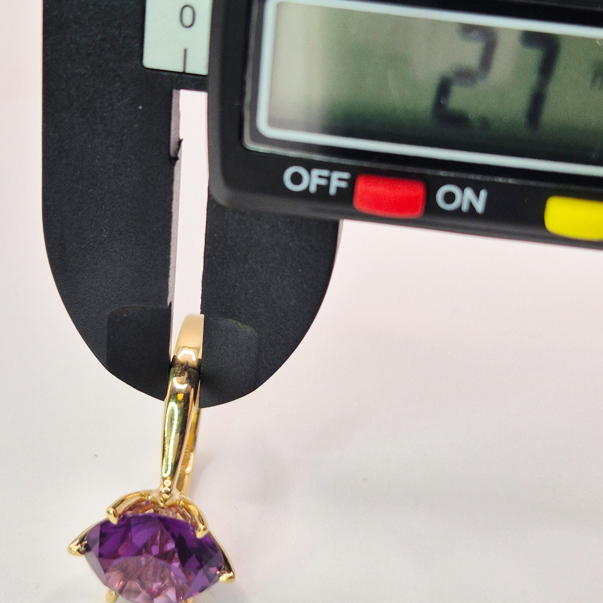 18ct gold single stone alexandrite shank shoulder width measurement