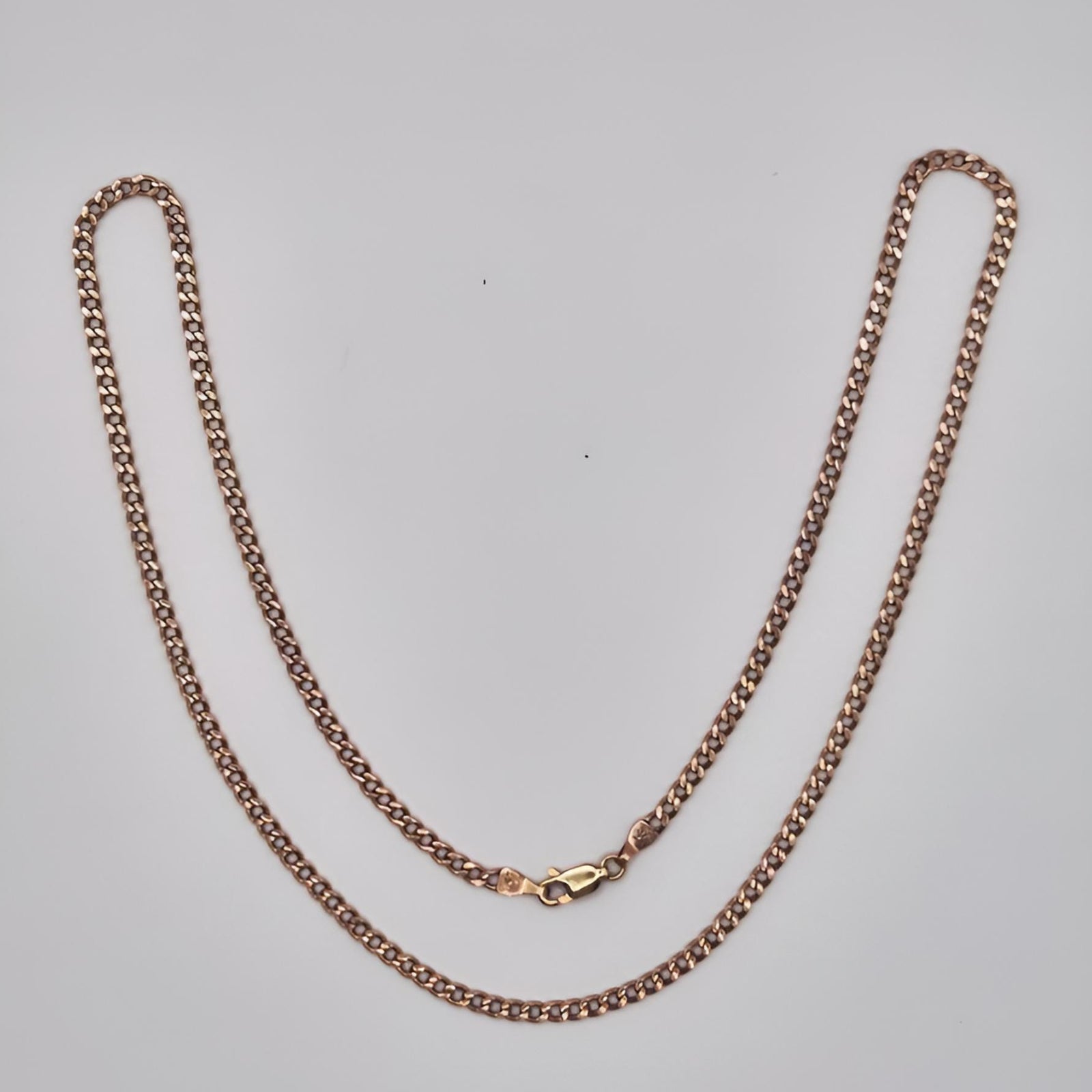 9ct Gold chain 20" with trigger clasp on
