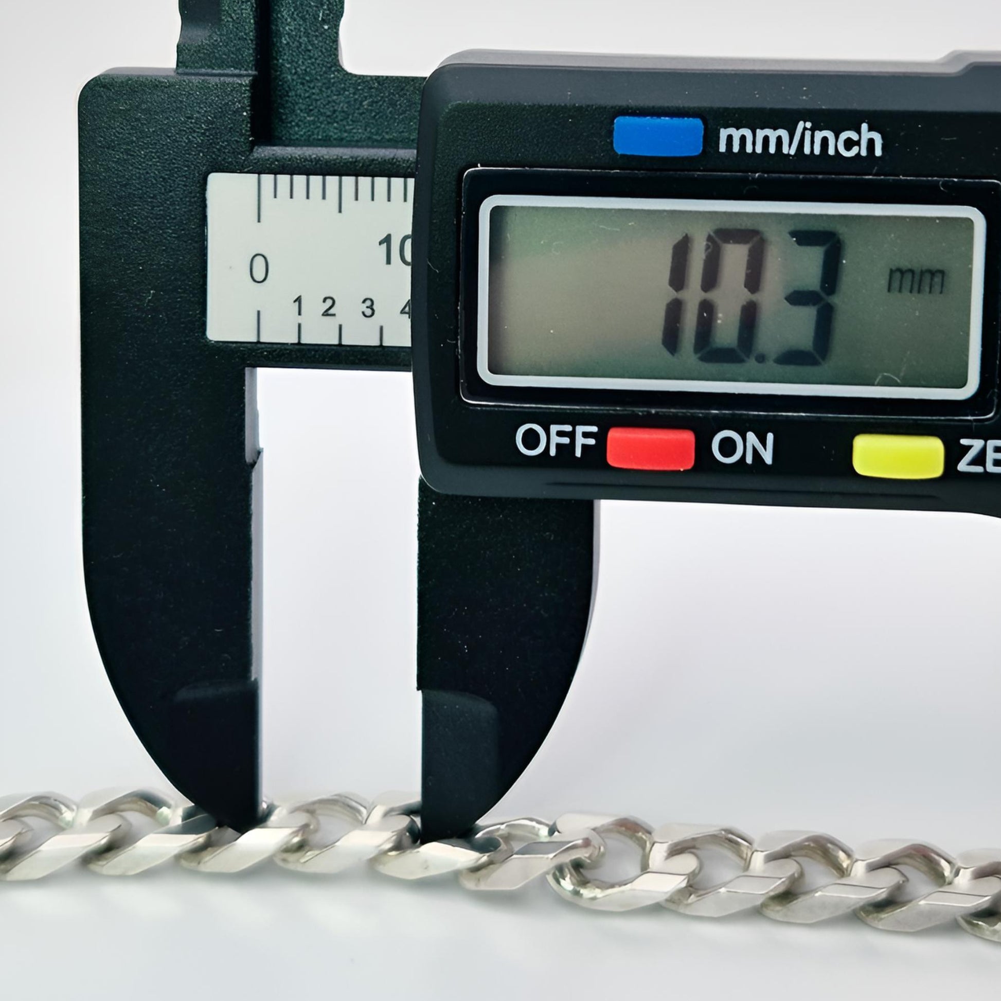 925 silver curb solid 20 inch chain 10.3mm length links