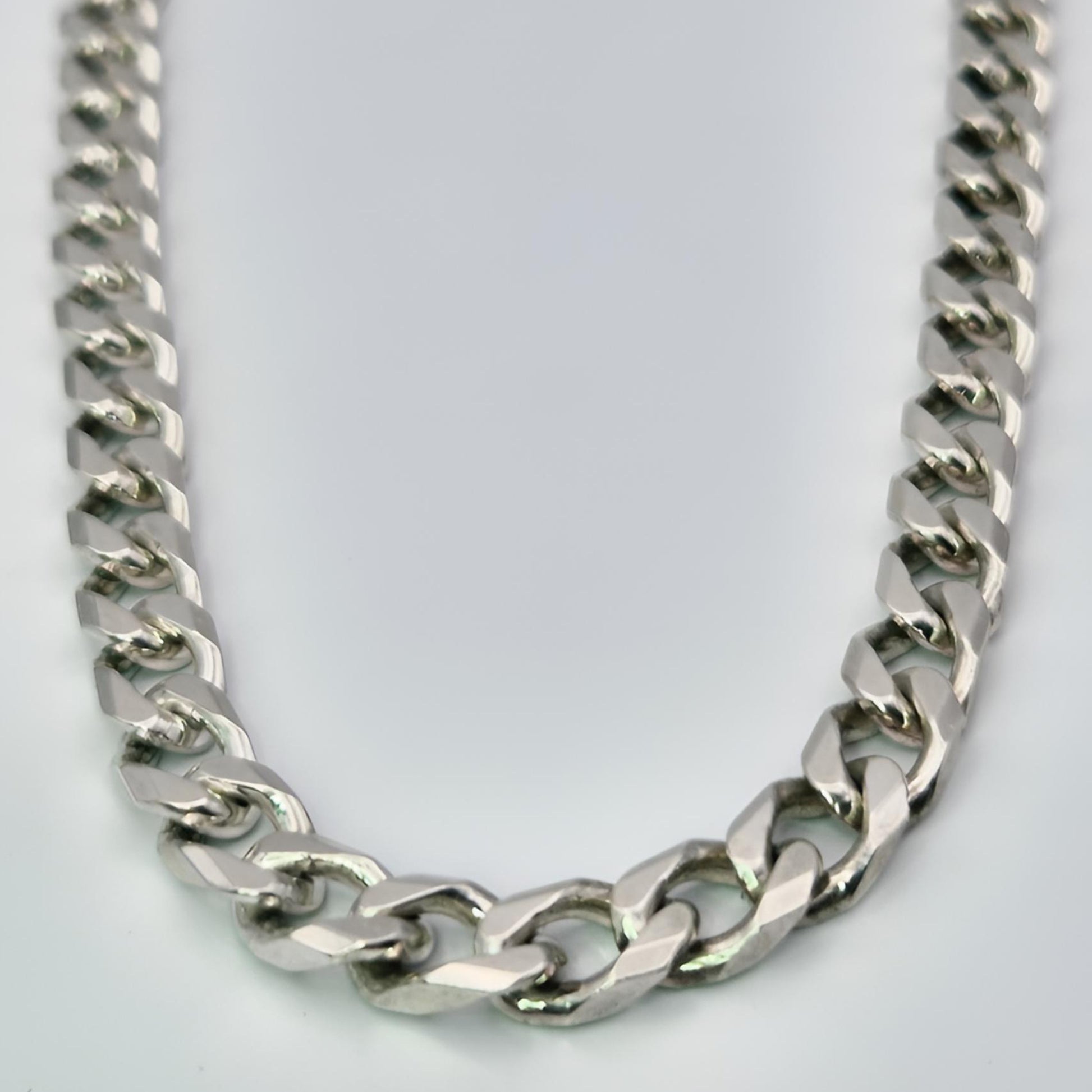 925 silver curb solid heavy links 20 inch chain hallmarked