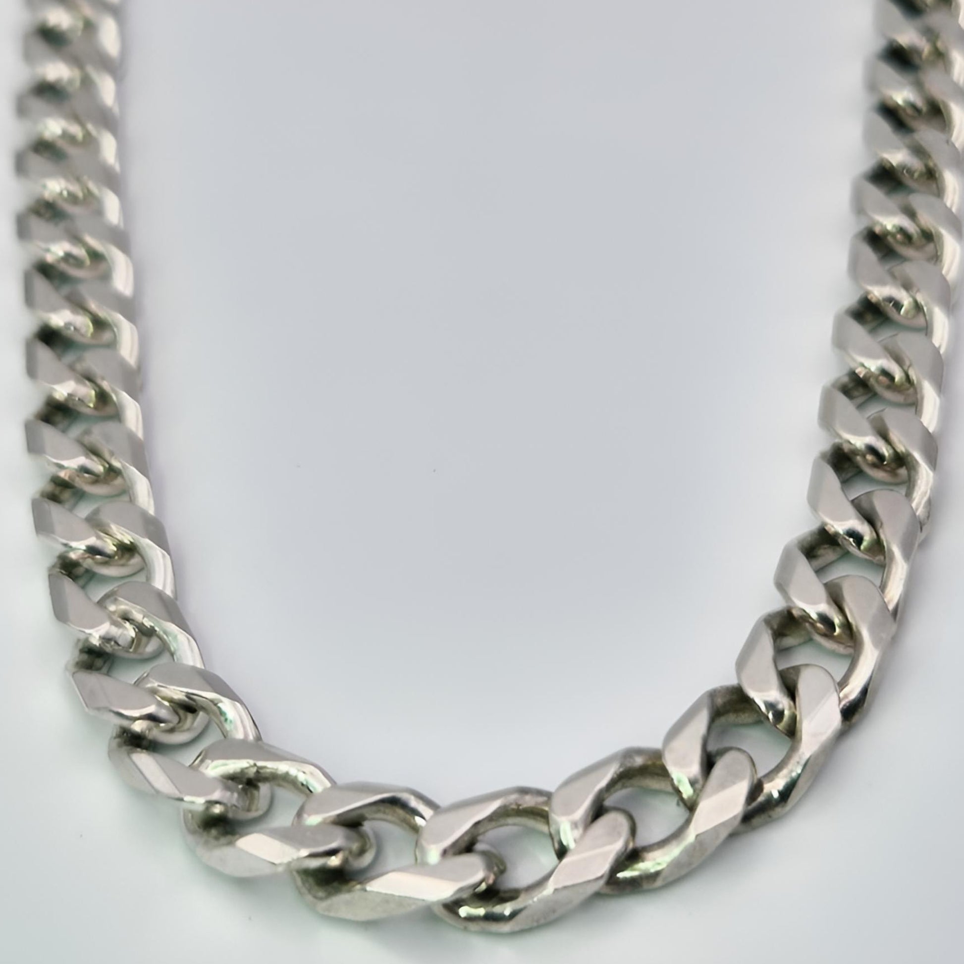 925 silver curb solid heavy links 20 inch chain