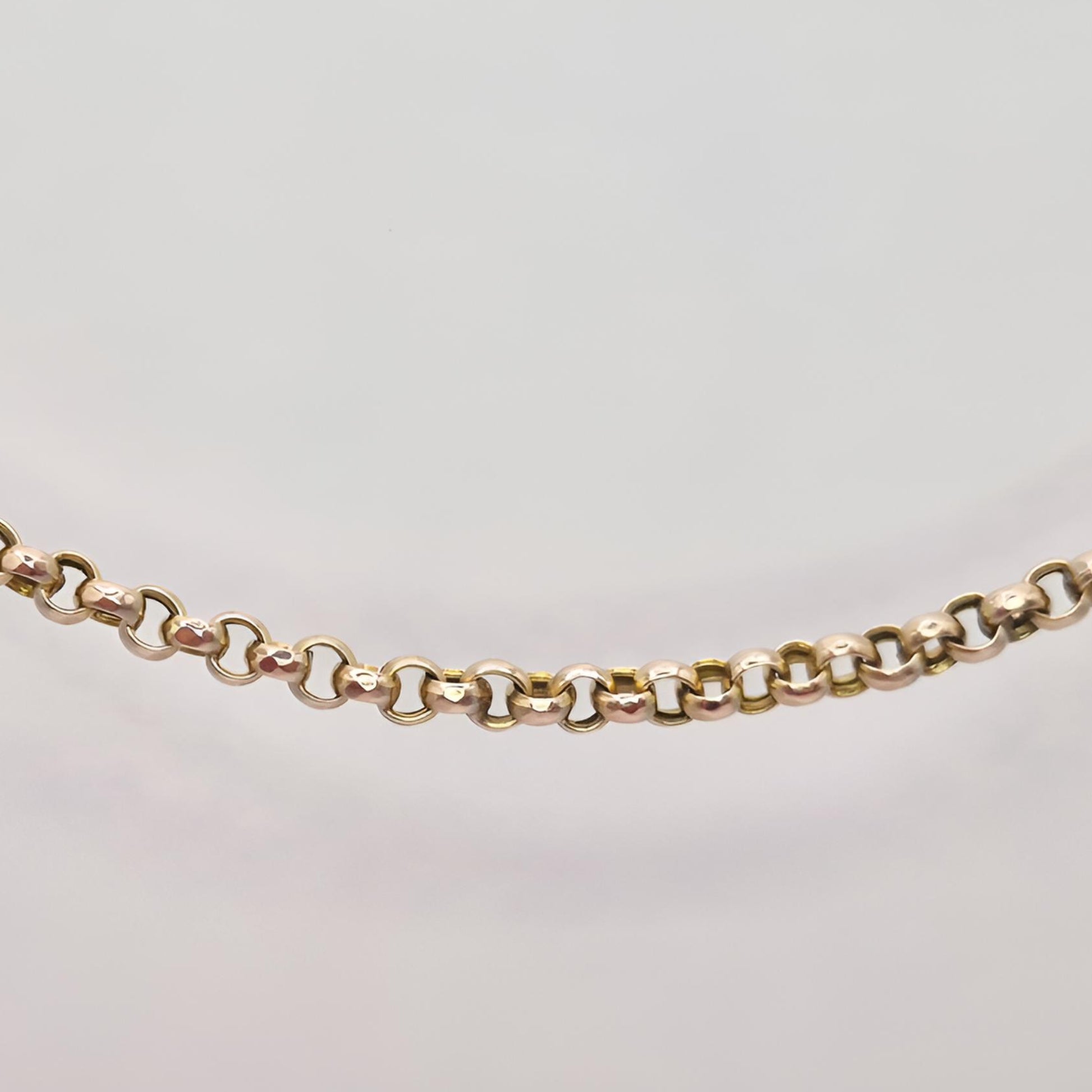 9ct gold belcher chain 24.5 inch