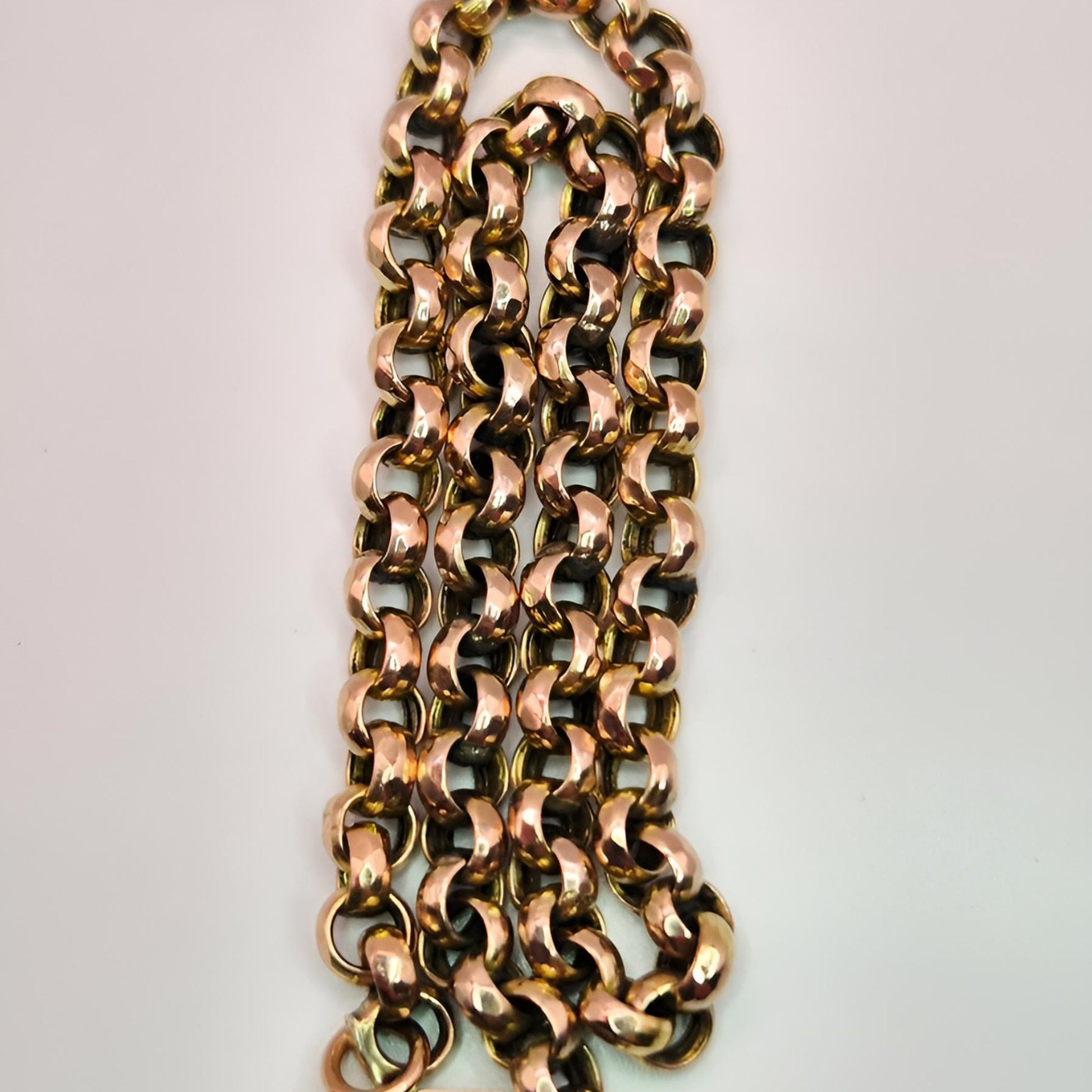 9ct gold belcher chain bracelet full