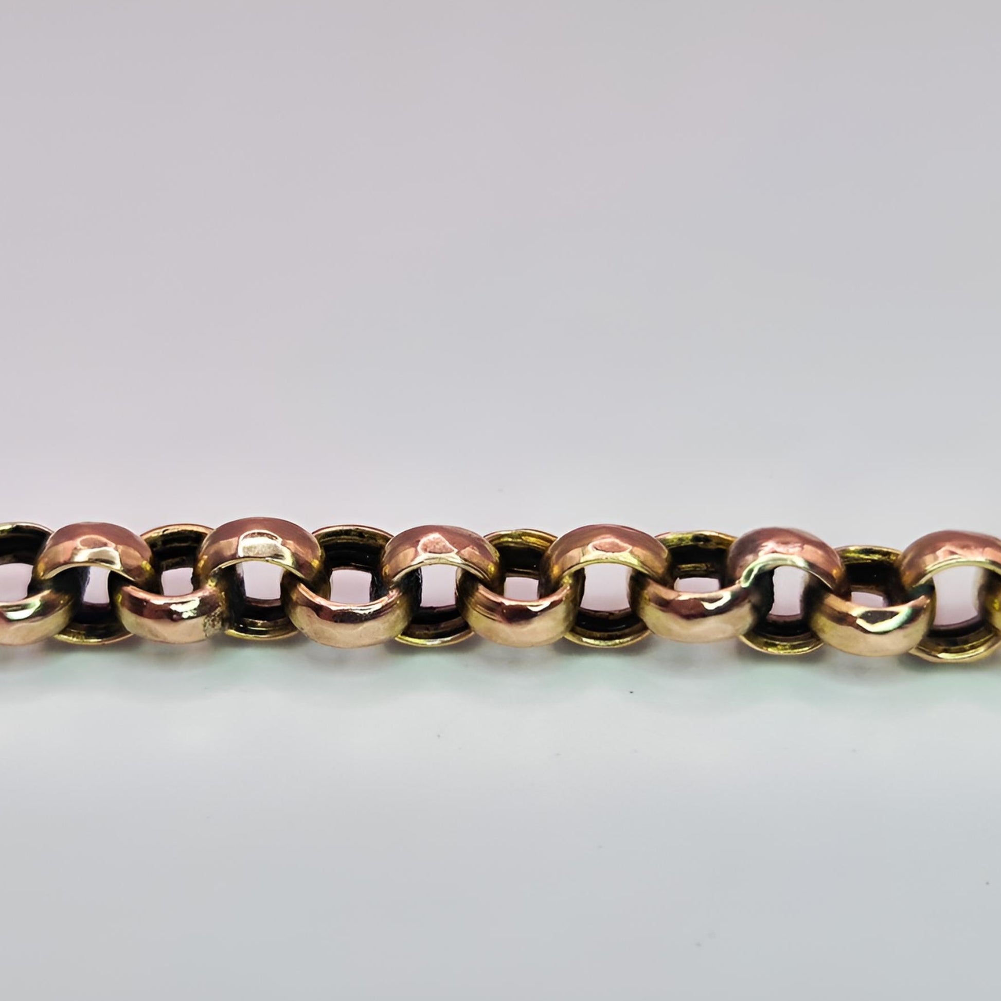 9ct gold belcher chain bracelet links