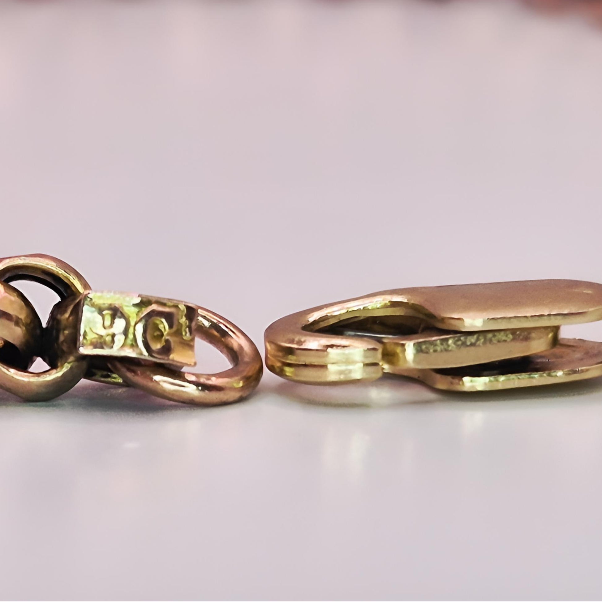9ct gold belcher chain style bracelet 9ct stamp