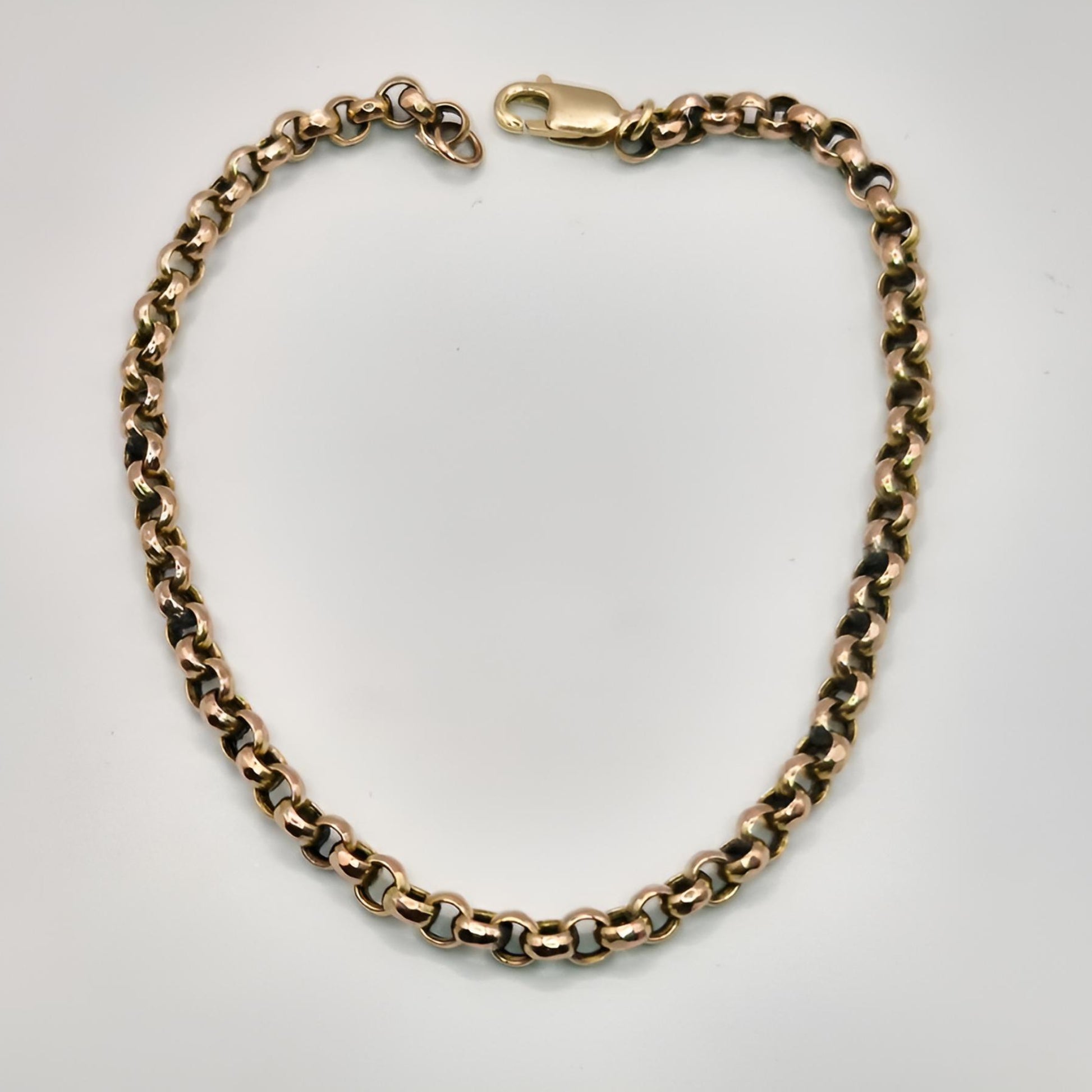 9ct gold belcher chain style bracelet full image