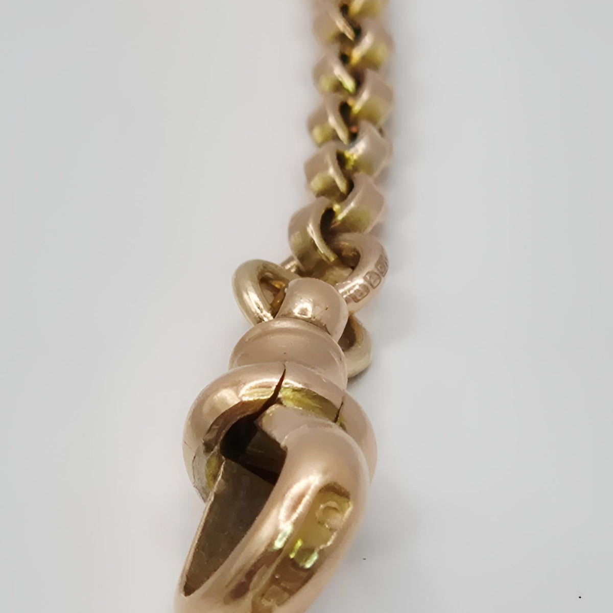 9ct gold flat top belcher bracelet stamp hallmark