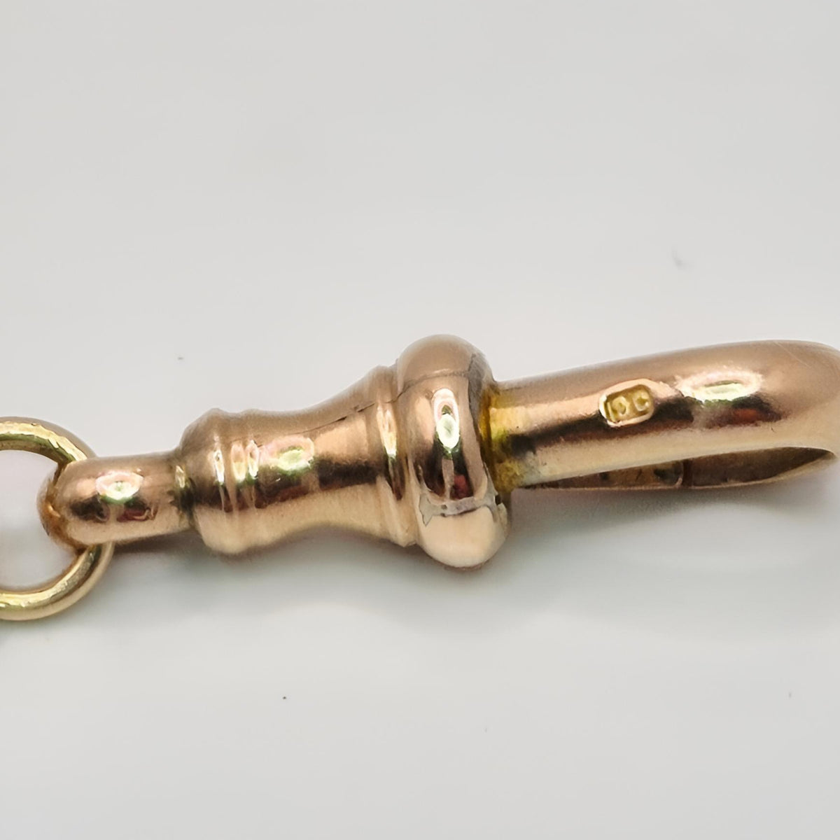 9ct gold flat top belcher bracelet stamped swivel clasp