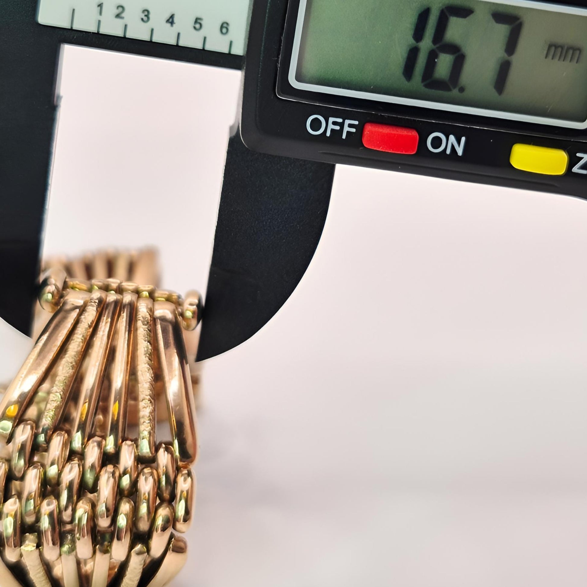 9ct gold gate bracelet padlock clasp width measurement