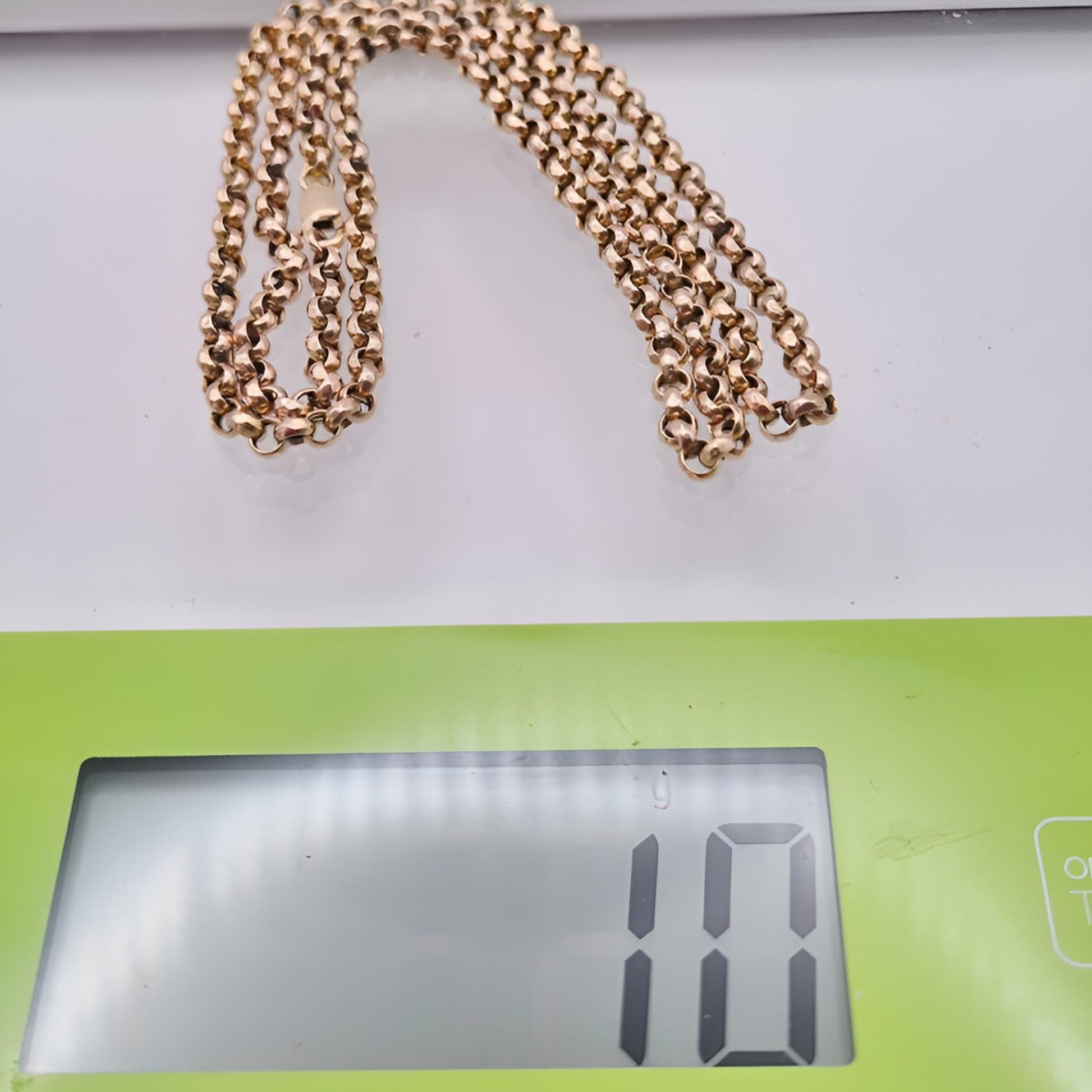 9ct yellow gold belcher chain 24.5 on scale