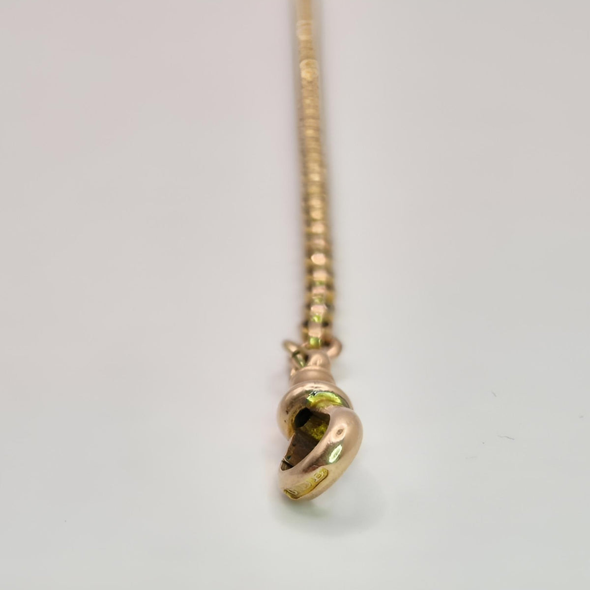 9ct yellow gold flat top belcher bracelet swivel clasp