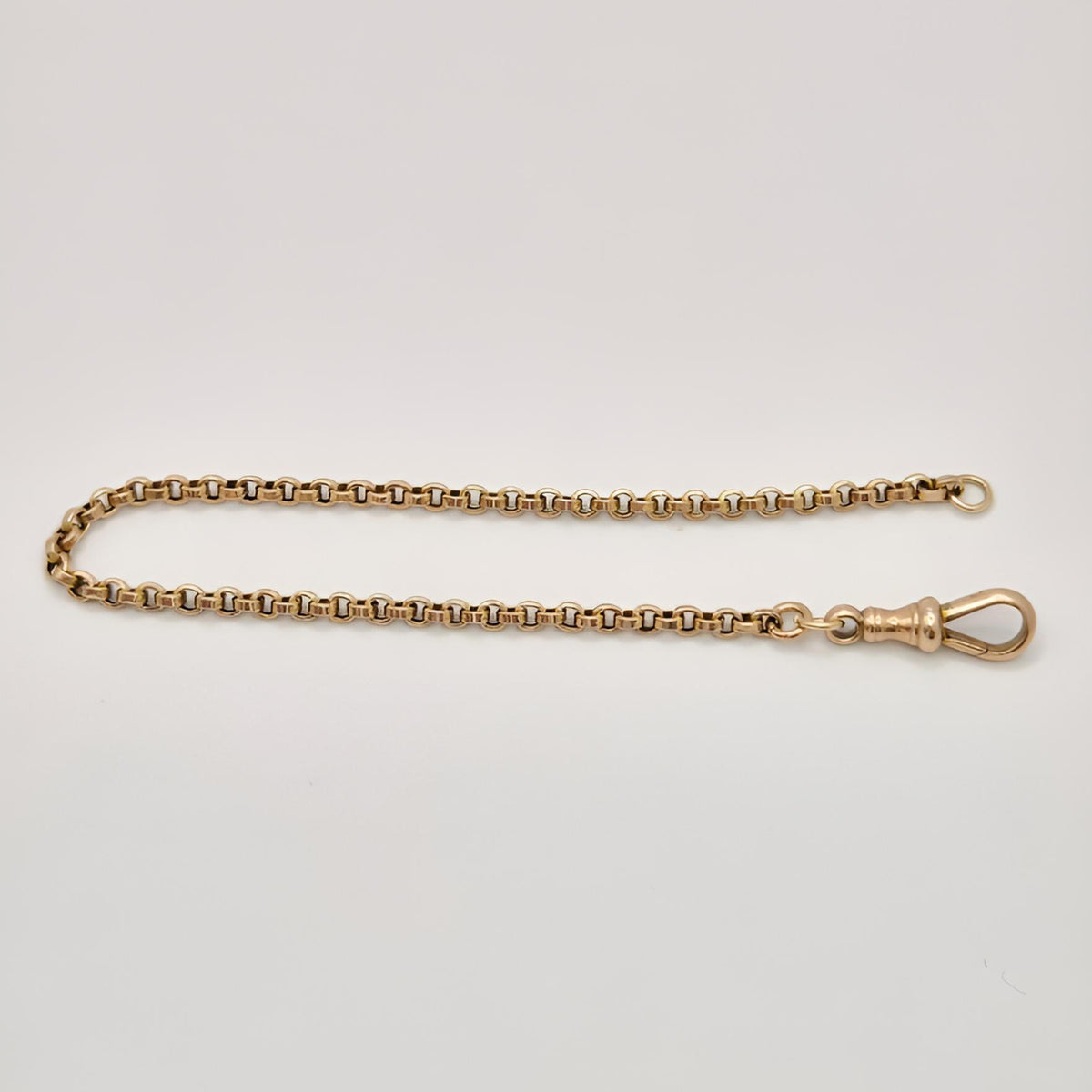 9ct yellow gold flat top belcher link bracelet full image