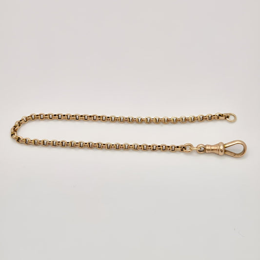 9ct yellow gold flat top belcher link bracelet full image