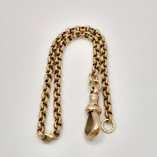 9ct yellow gold flat top belcher link bracelet