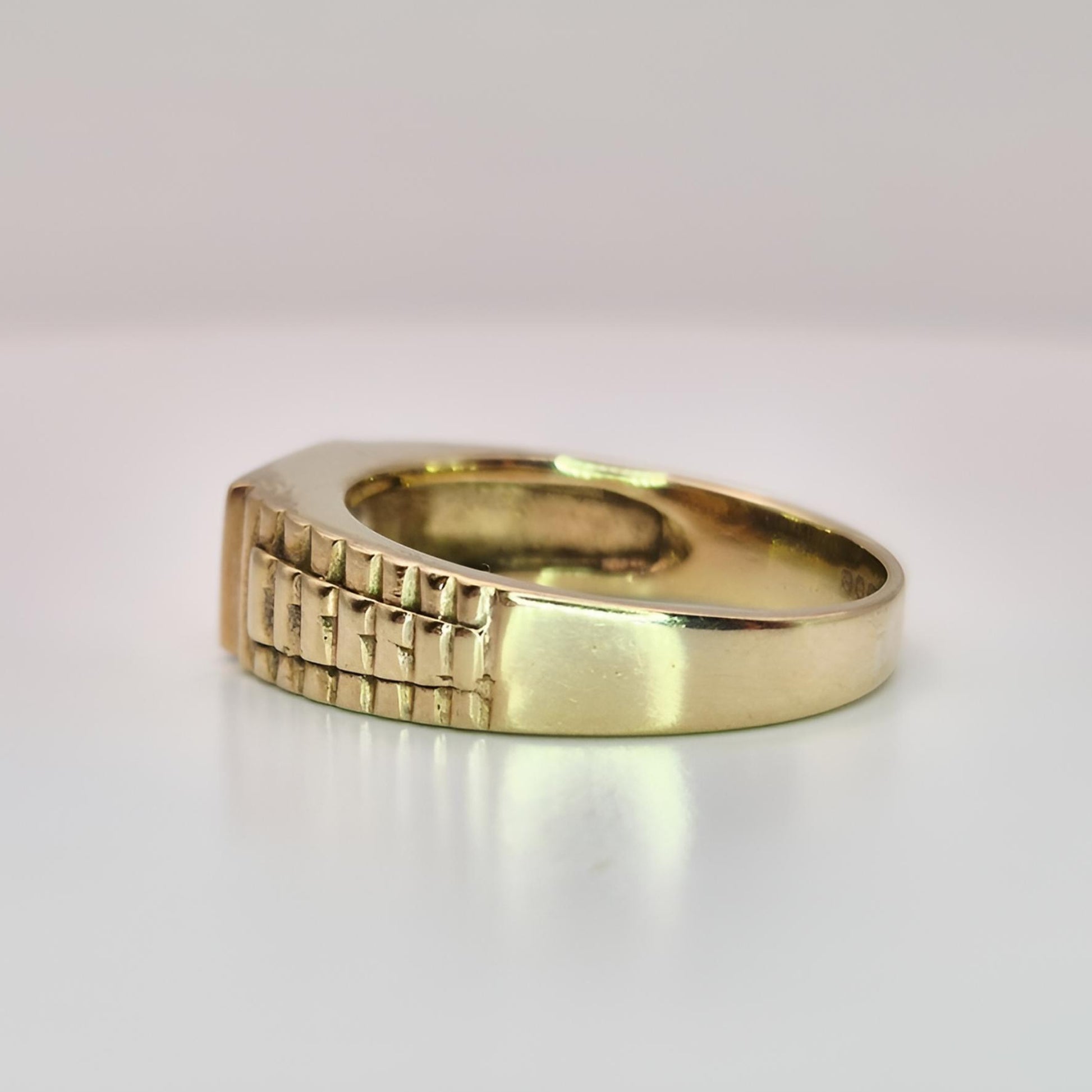 9ct yellow gold hallmarked two stone diamond ring left