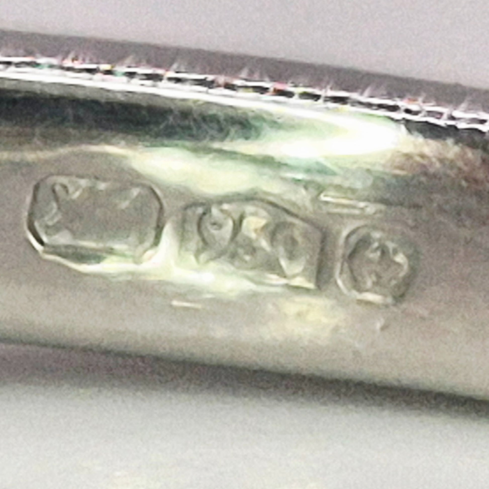 buish green emerald ring hallmark