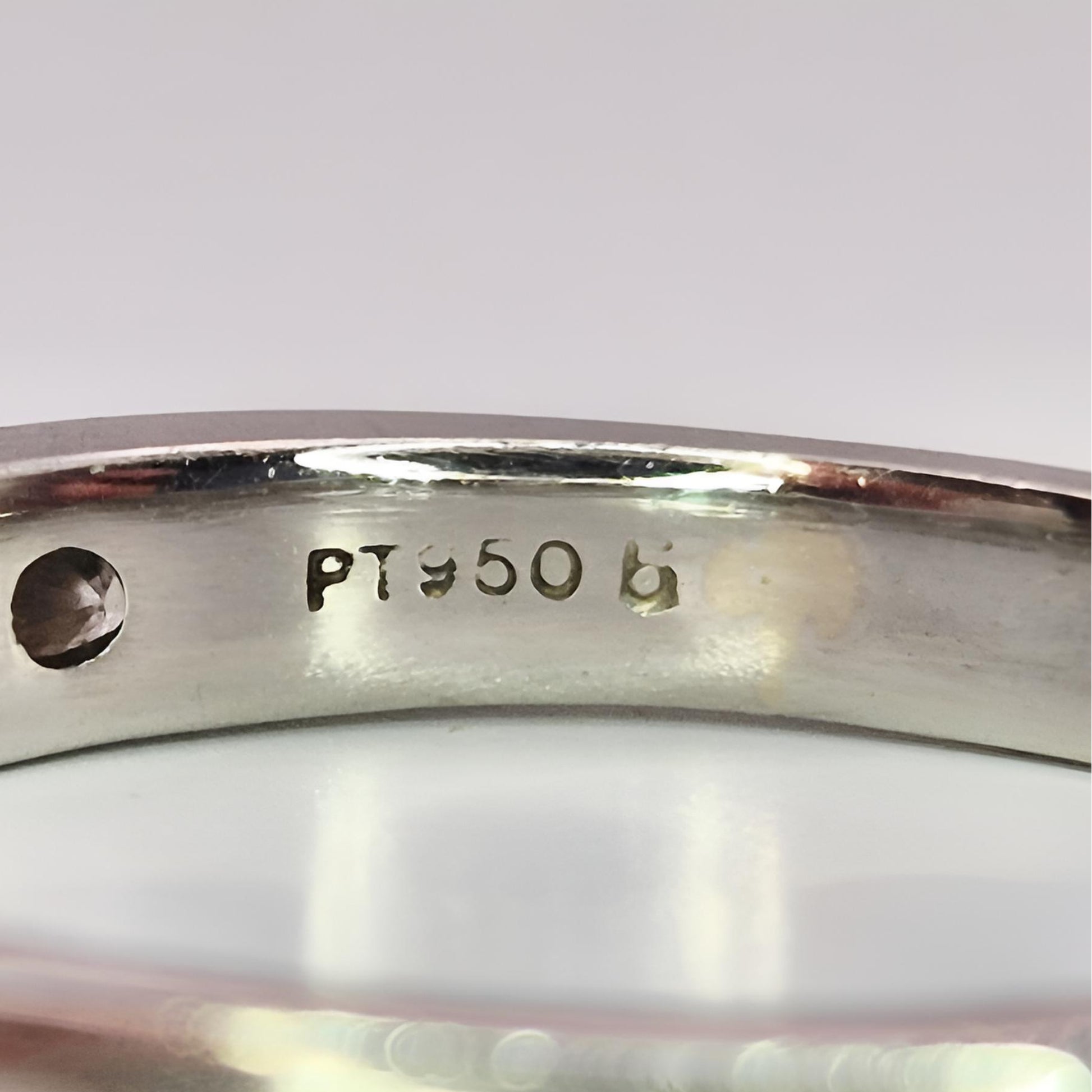 platinum hallmarked diamond half eternity ring stamp