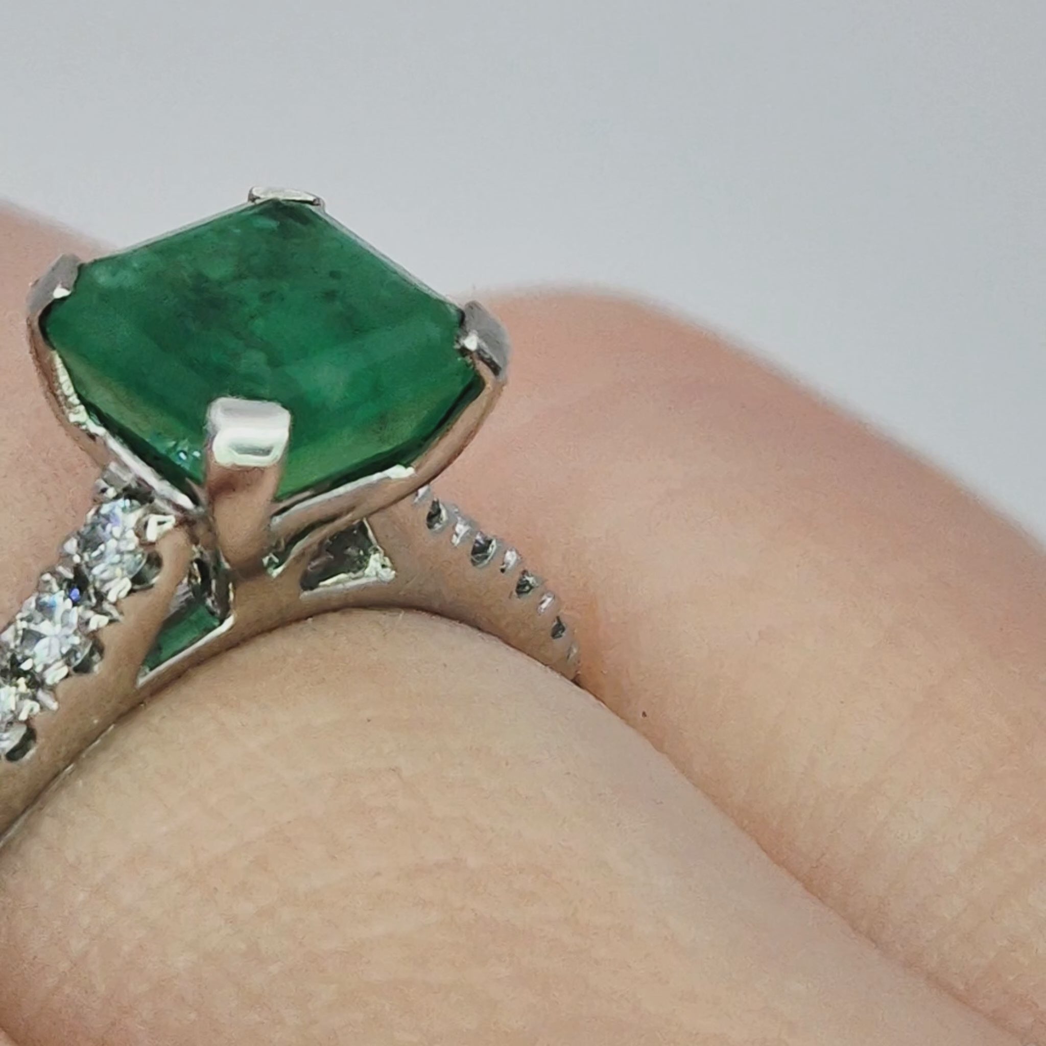 platinum emerald ring short video