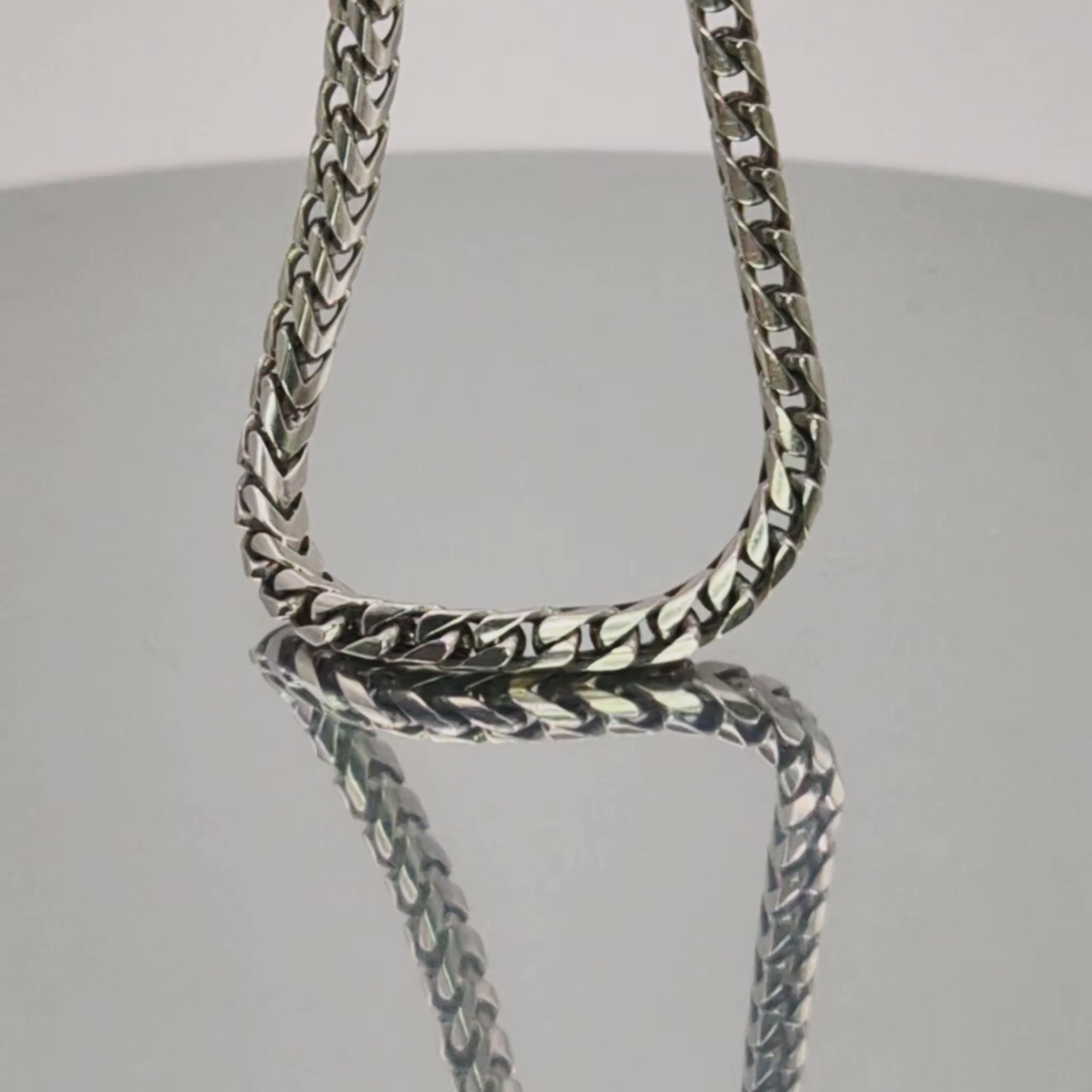 foxtail silver chain close video 925 silver