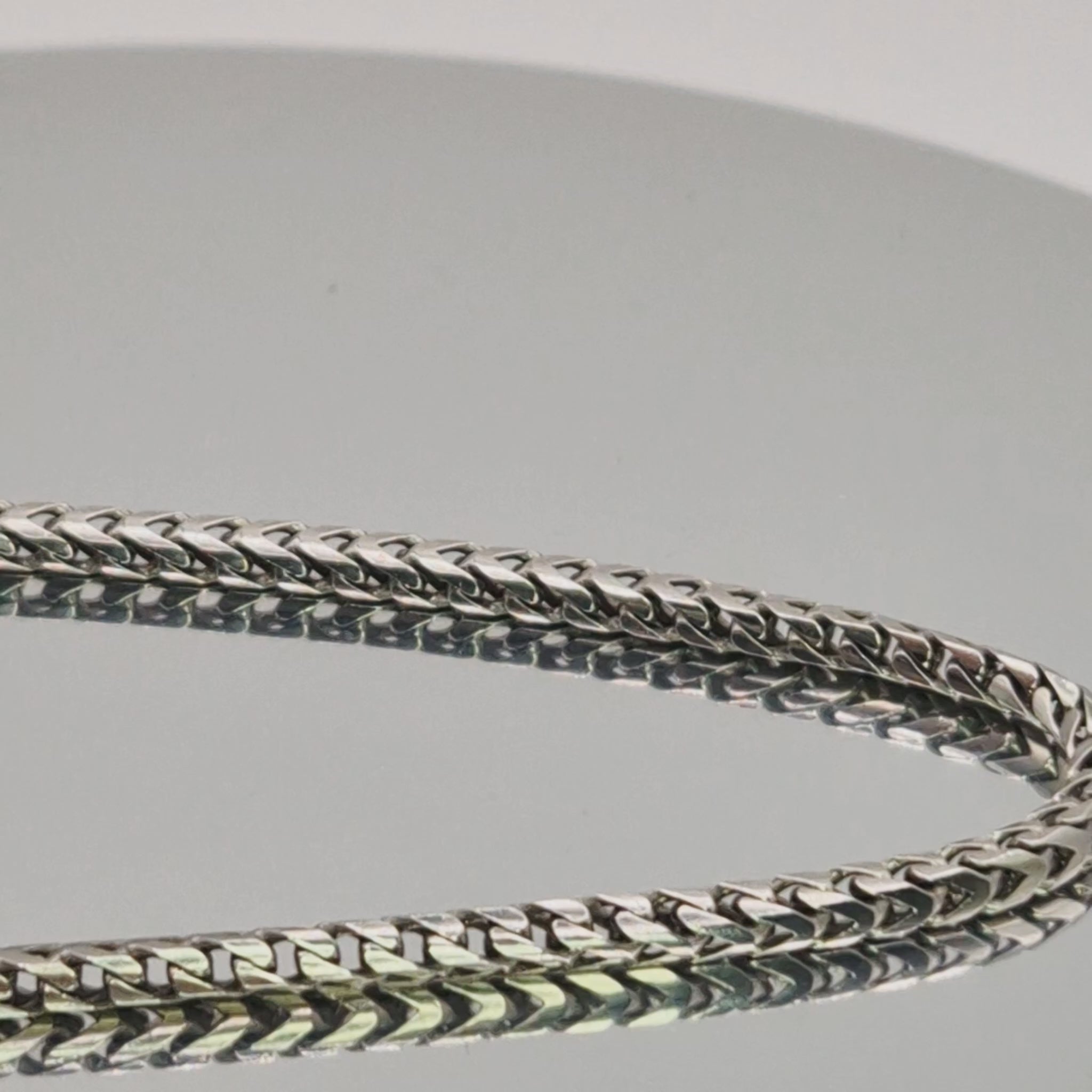 925 silver hallmarked foxtail chain video