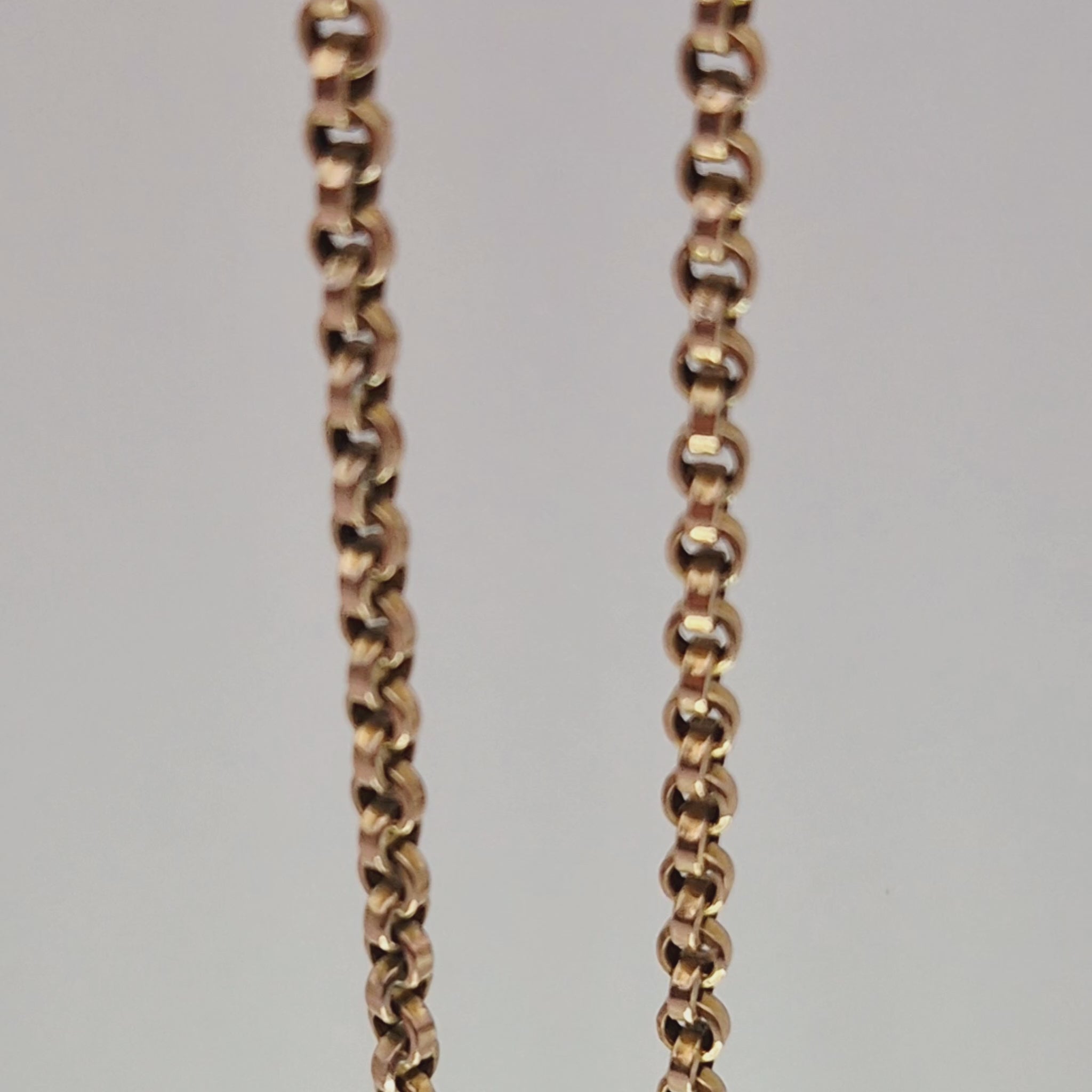 hallmarked 9ct yellow gold flat top belcher chain