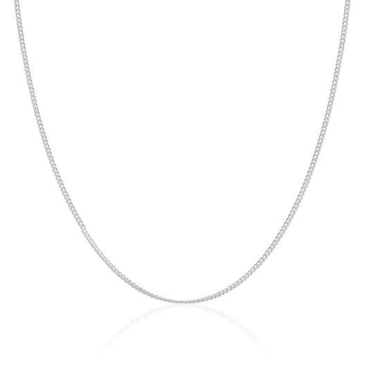 silver 2mm curb chain 20 inch