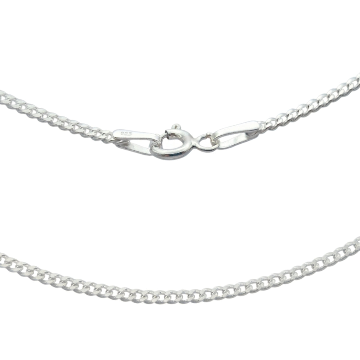 silver curb chain 20 inch 925 stamp