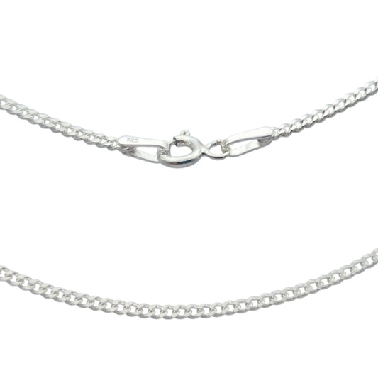 silver curb chain 20 inch 925 stamp
