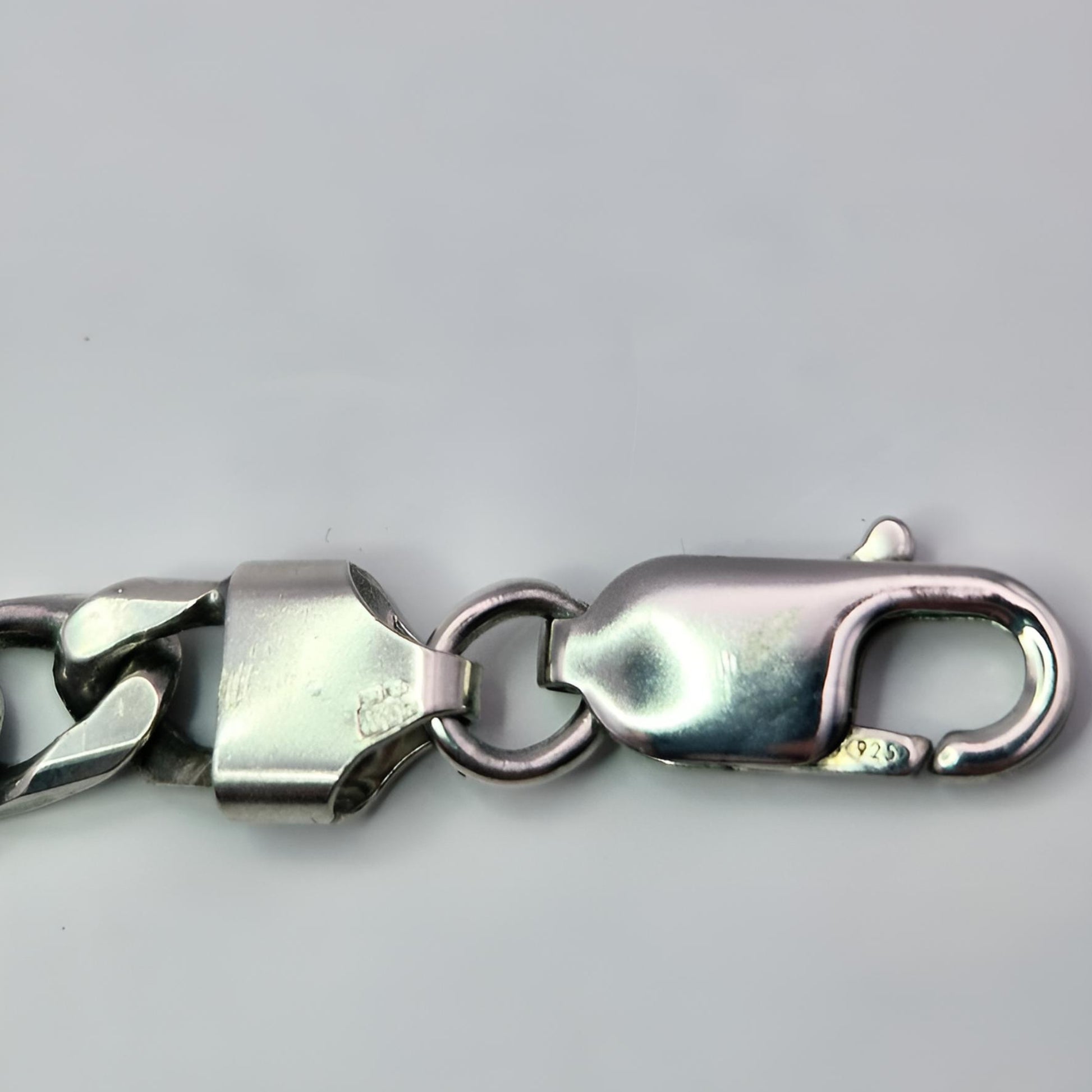 silver curb heavy solid 20 inch chain 49g hallmarked trigger clasp