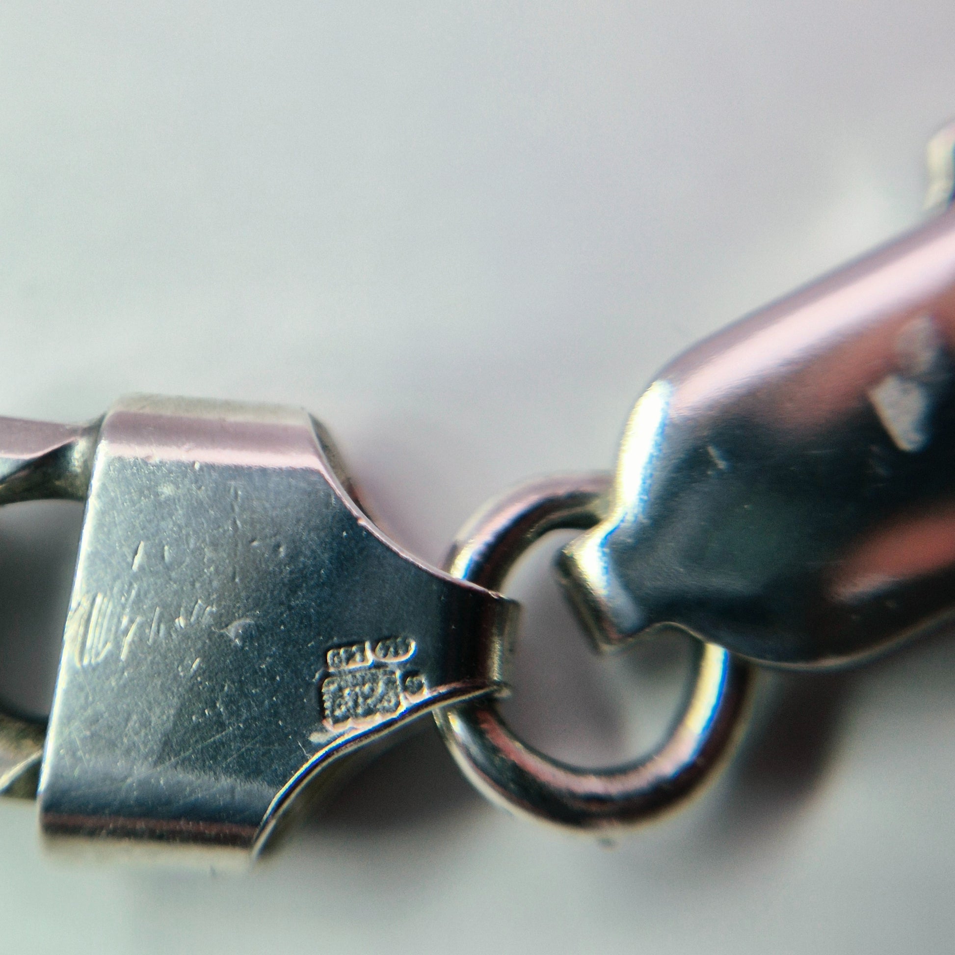 silver curb solid 20 inch chain full english hallmarked