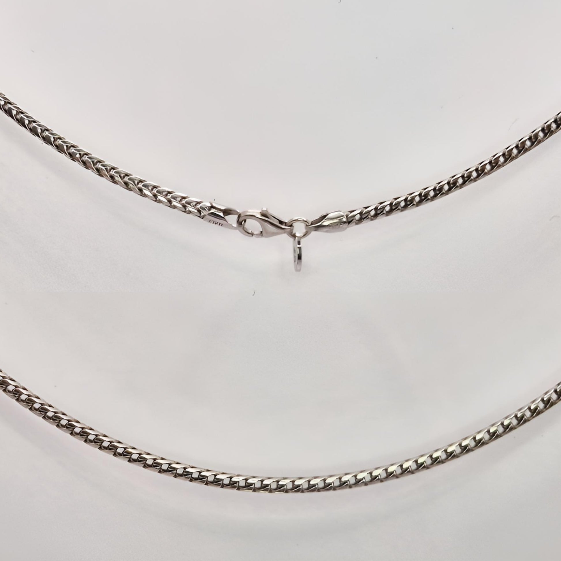 silver fully hallmarked foxtail chain double