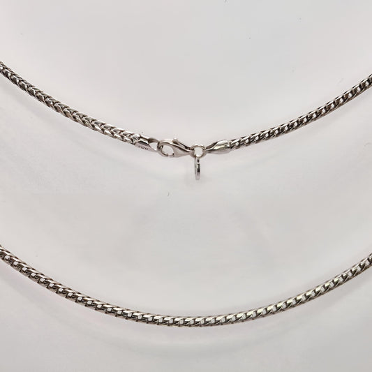 silver fully hallmarked foxtail chain double