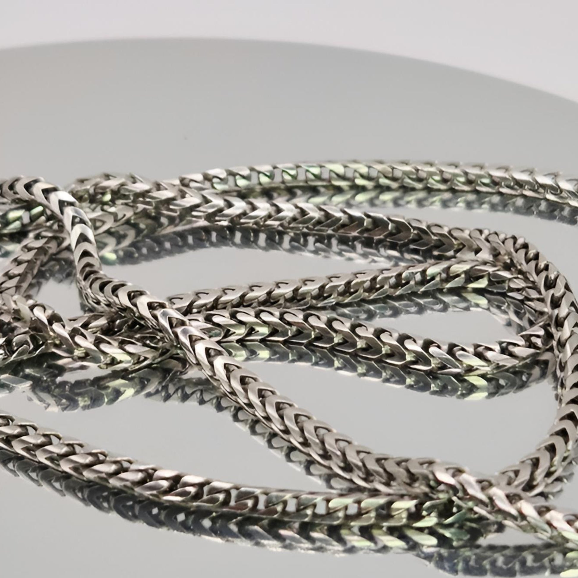 silver fully hallmarked foxtail chain excellent condition