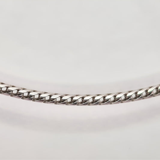 silver fully hallmarked foxtail chain front view
