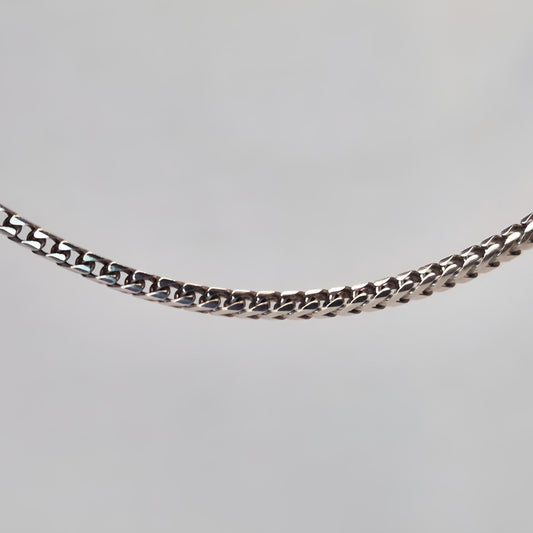 silver fully hallmarked foxtail chain front