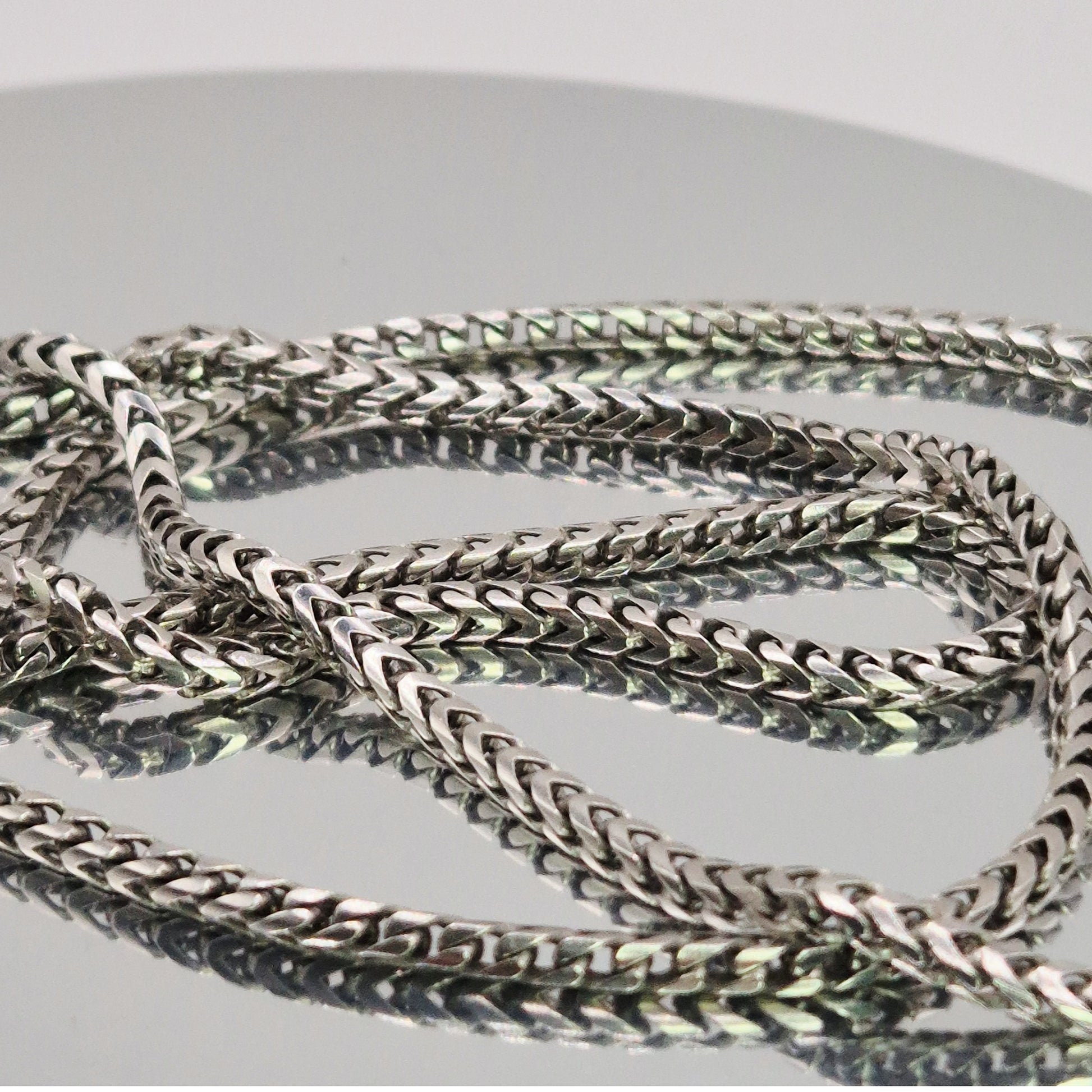 silver hallmarked foxtail chain