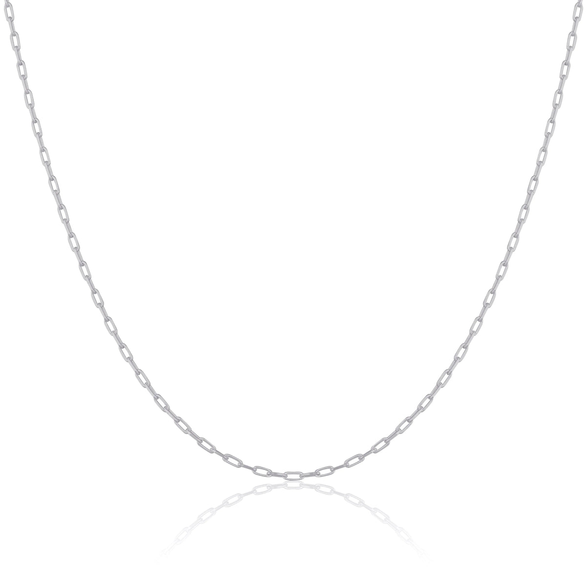 silver long link cable chain 20 inch