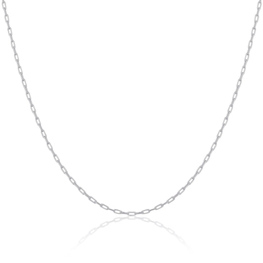 silver long link cable chain 20 inch