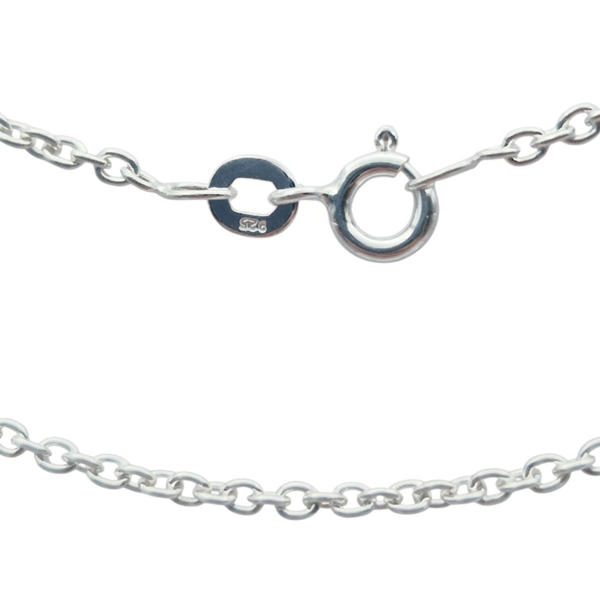 stamp 925 silver cable chain 20 inch bolt ring clasp